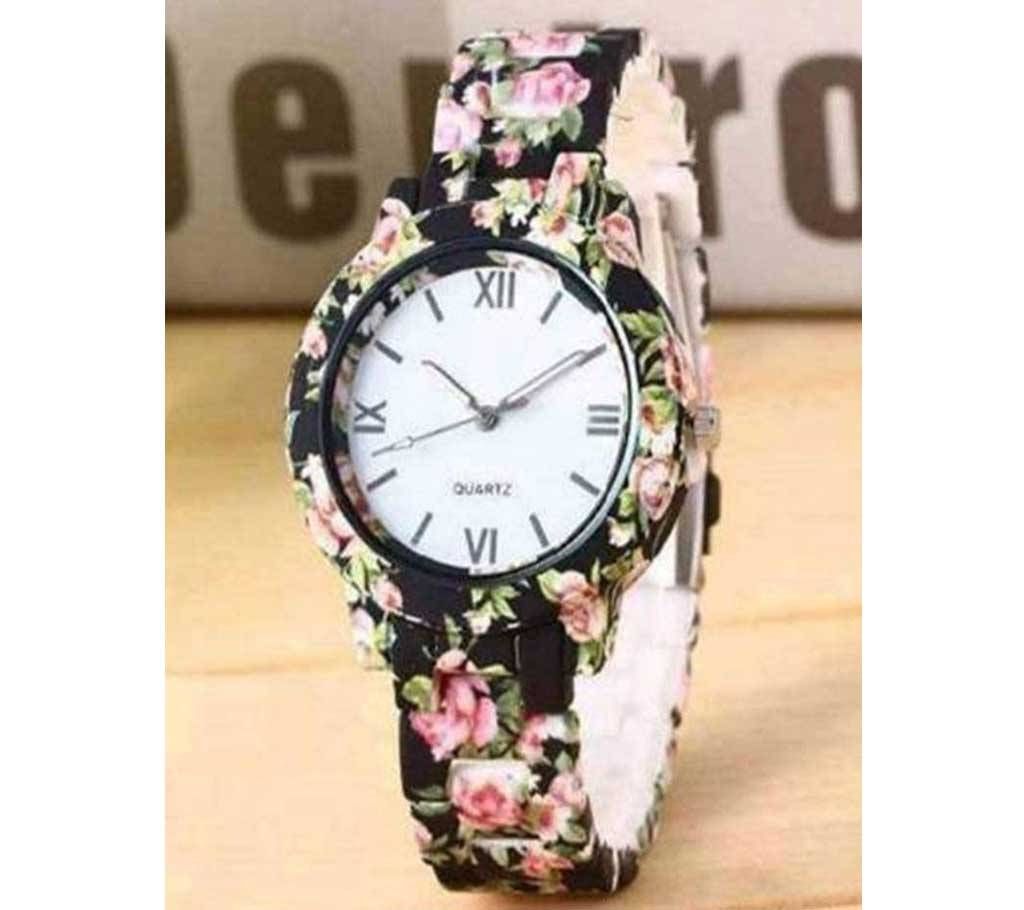 Floral Ladies Printed Watch