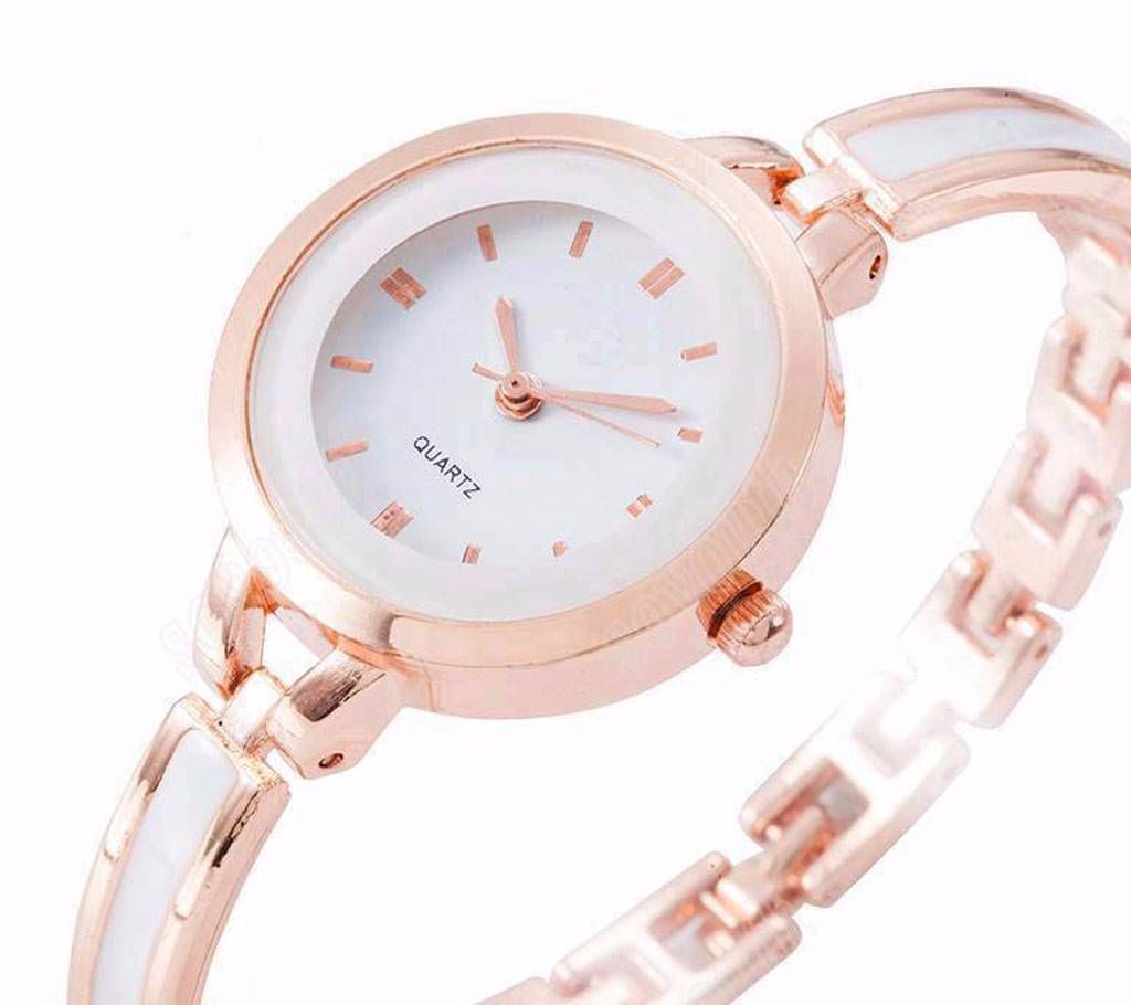 JW Alloy Band Analog Wrist Watch -Golden