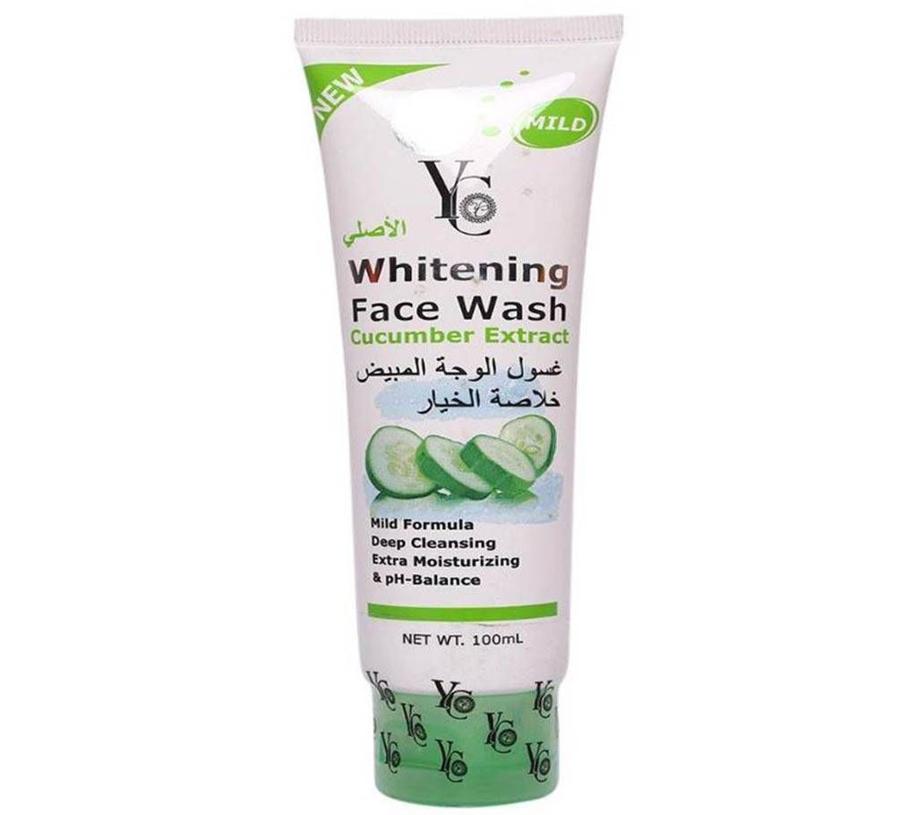 YC cucumber extract whitening face wash 100ml Thailand