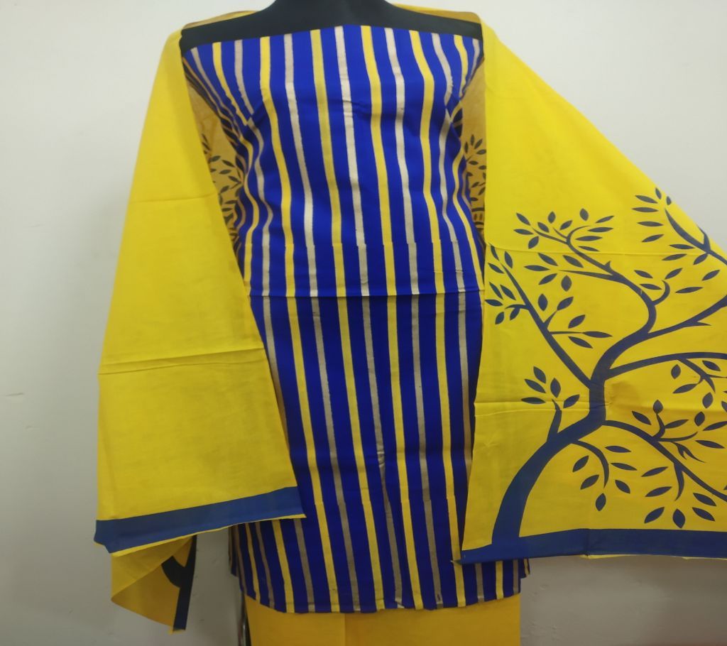unstitched skin print cotton 3pcs,