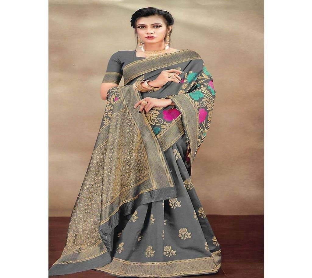 Indian Katan Saree with blouse Piece 