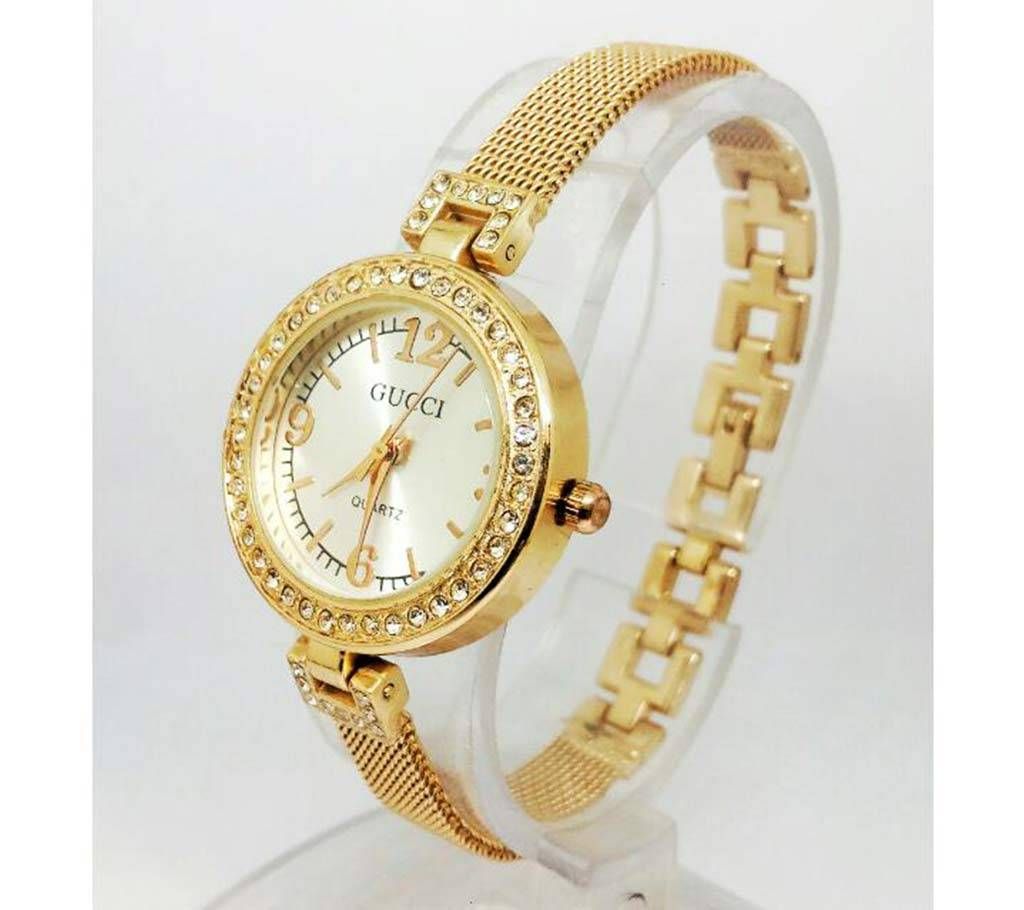 Gucci Diamond Cut Setting Watch For Women (Copy)