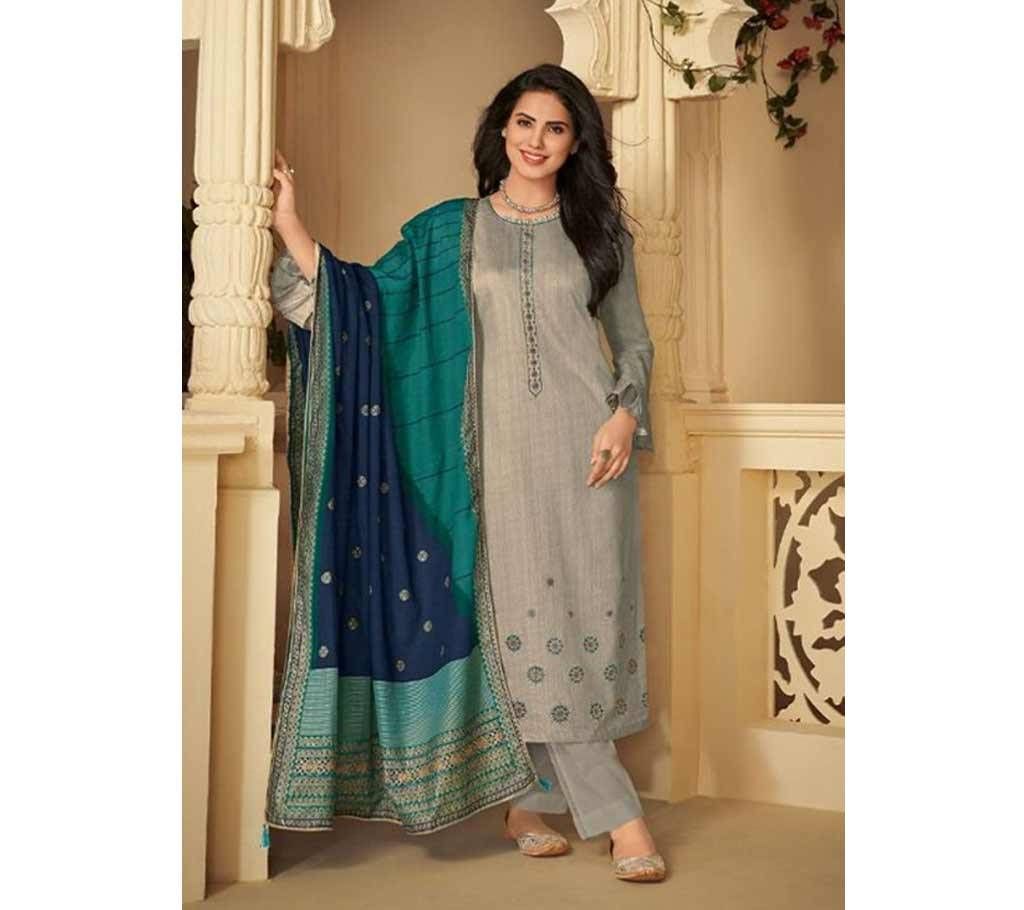  Unstitched jam Cotton Print salwar kameez for women- 45007 - GBS