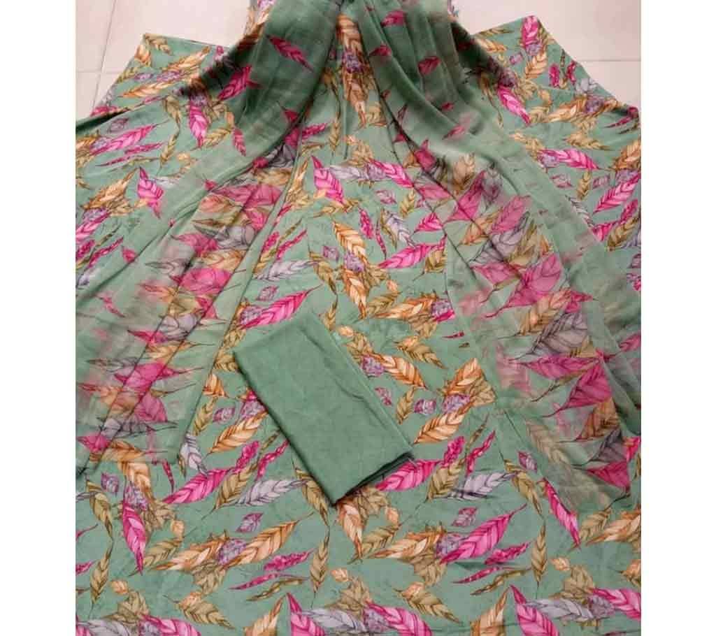 Original Indian Risika silk shalwar Kameez For Women(Three piece)-27