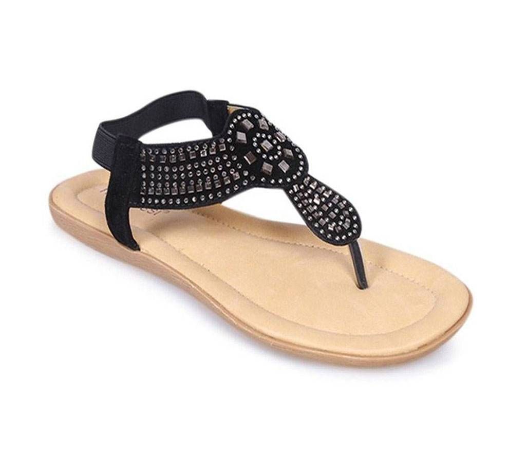 Nino-Rossi Black Ladies Smooth Leather Sandal