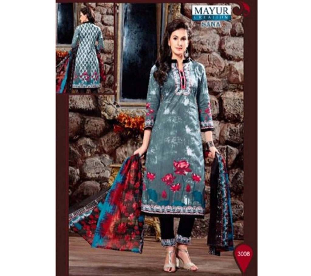 Sana Pakistani Unstitched Cotton Three Piece (308)