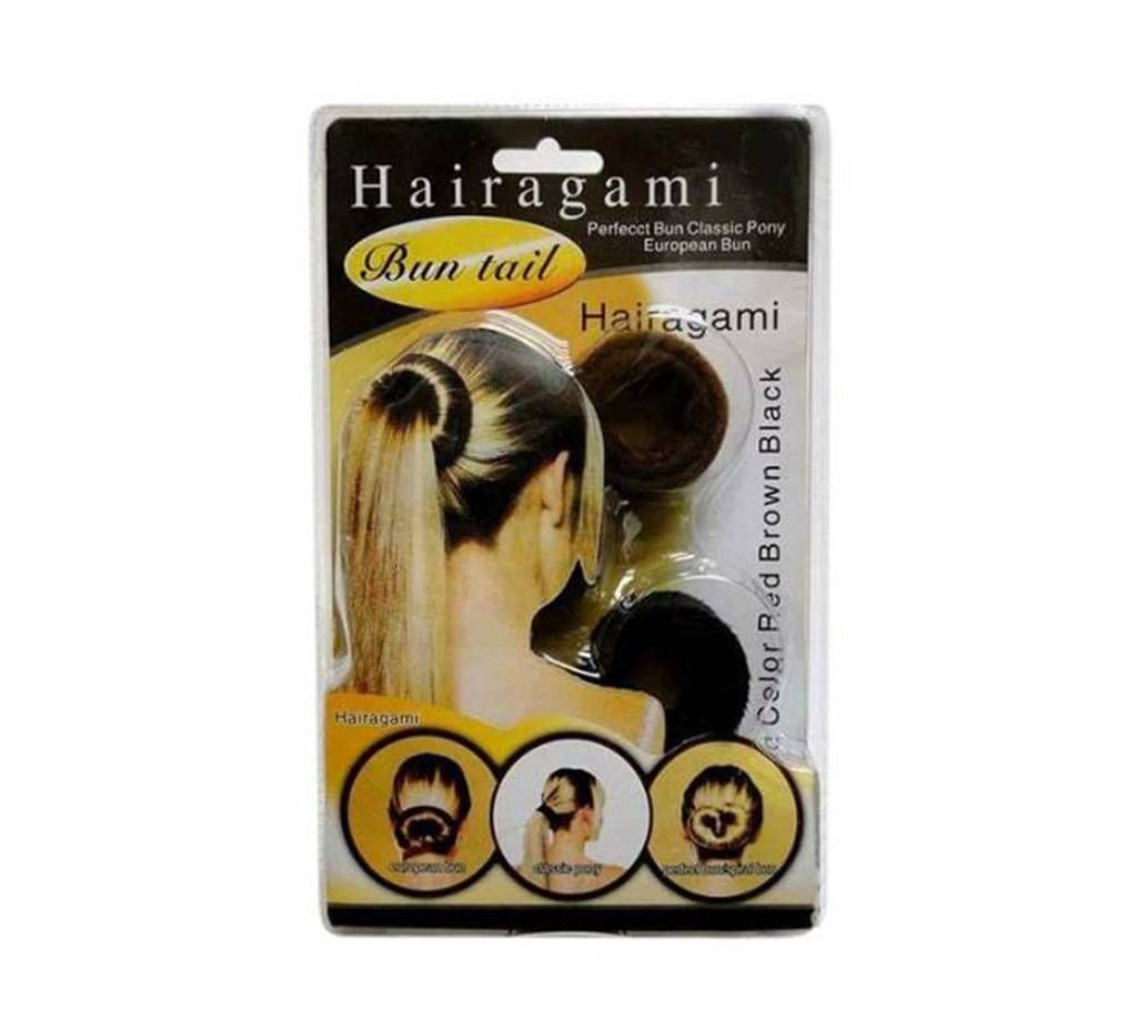 Ladies Hairagami Bun Tail For Women - Black