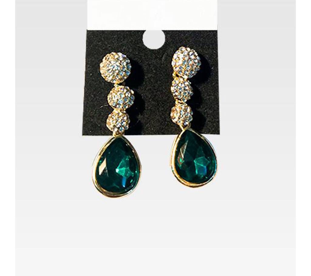Green Stone Ear Ring