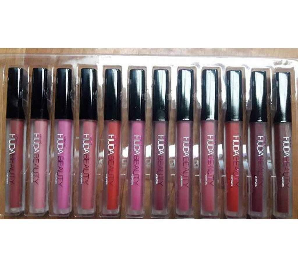Huda beauty liquid matte lipstick 12 PCS Dubai