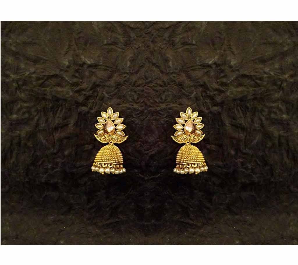Paan Flower Jhumki Pearl Earrings (by Pink Point - ER-5509-42P)