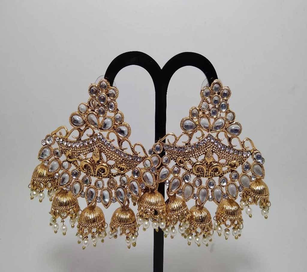 zinc alloy gold plated jhumka 