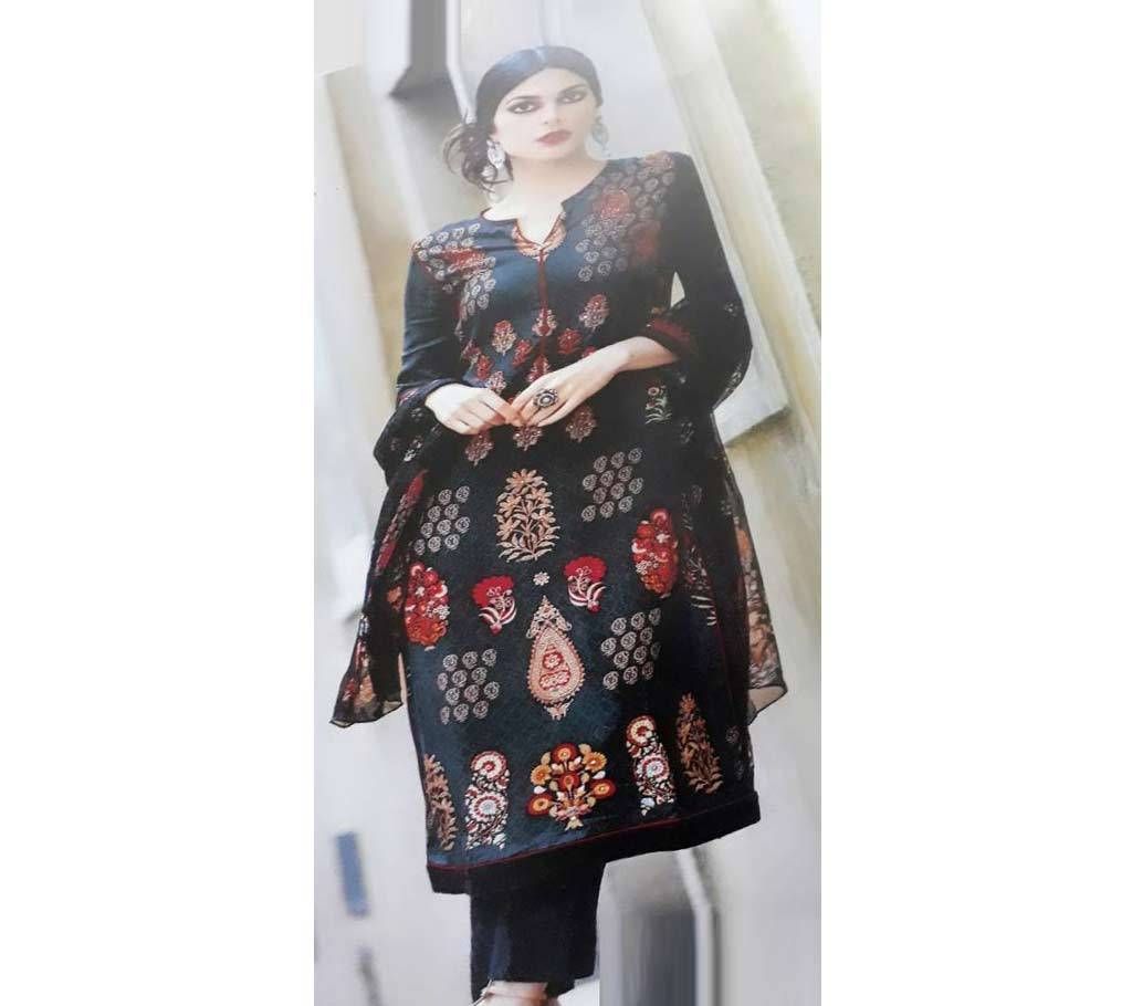 un stitched cotton karchupi work salwar suit 