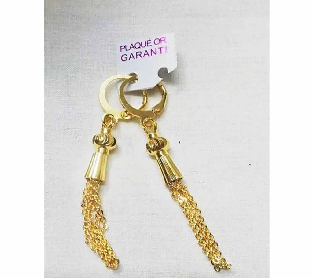 Gold Plated Pipe Ear Ring