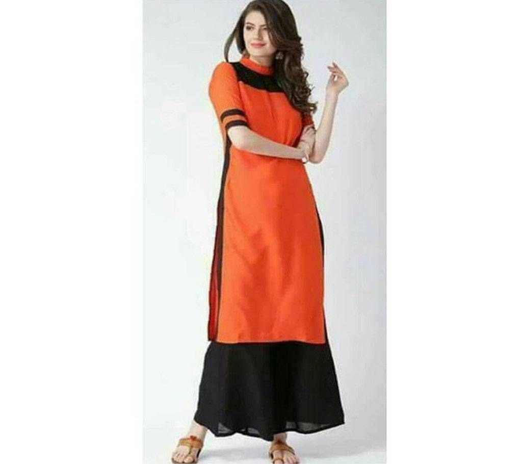 Stitched Linen Kurty