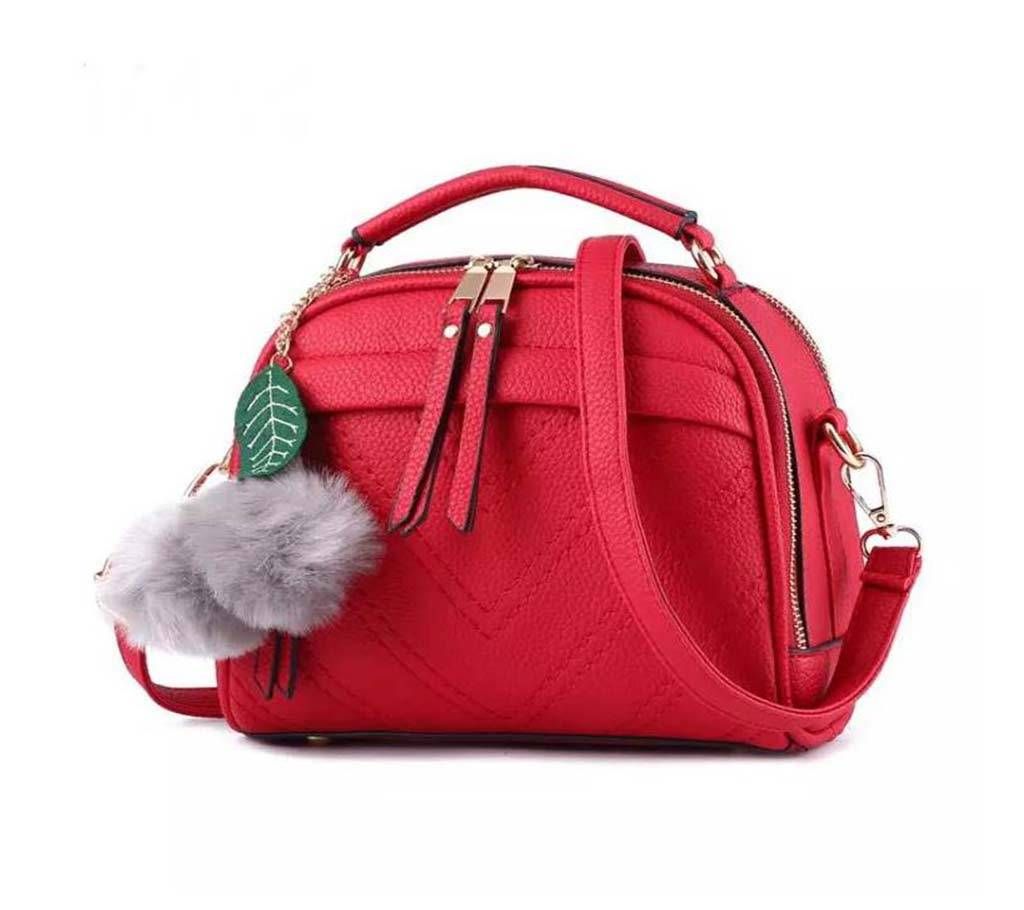 Korean version of the new handbag hand-held simple fashion shoulder bag (1829 Red)