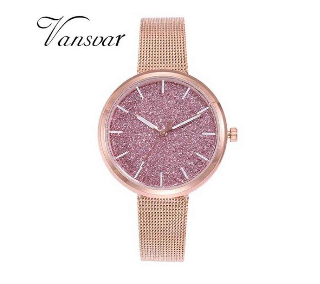 Steel Mesh Belt Rhinestone Watch