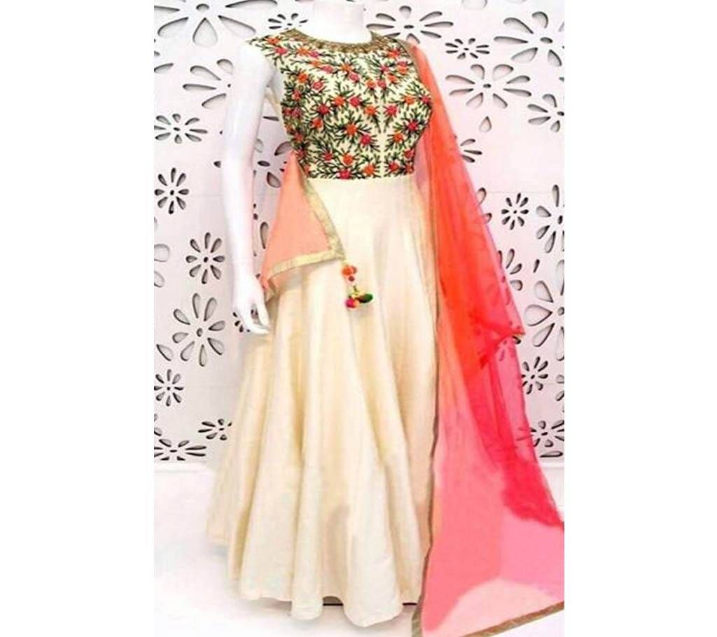 georgette with embroidery work Gown suit  nokshi 026