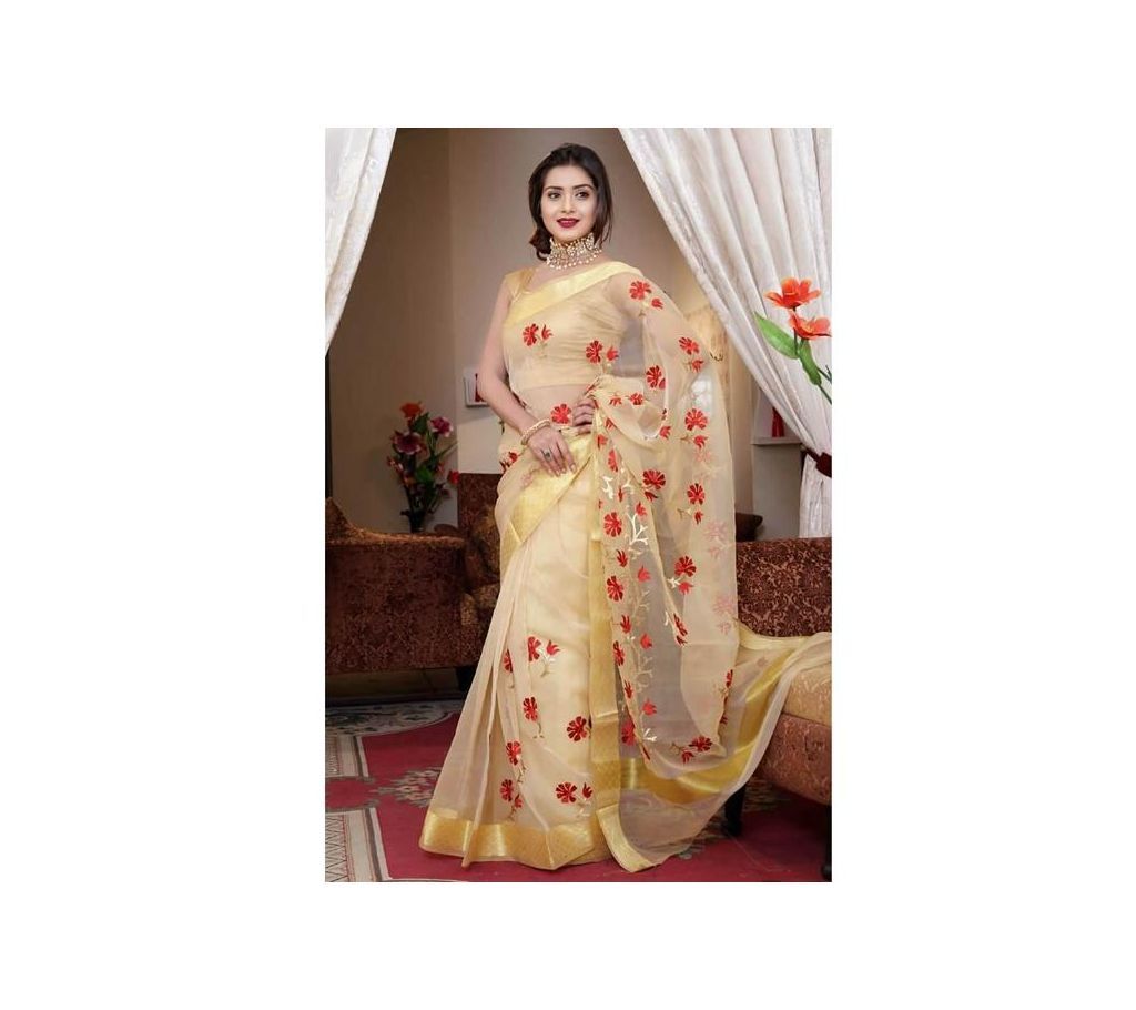 Multi-color Muslin Saree
