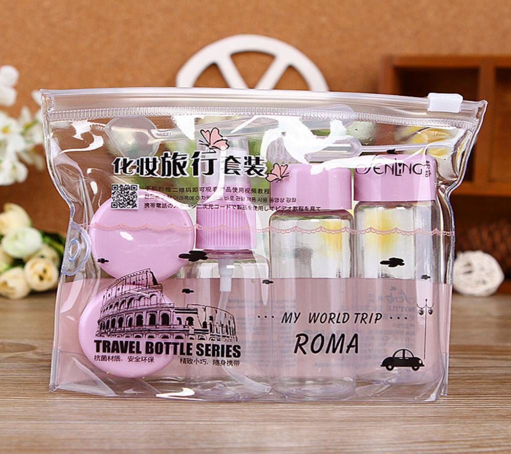 Women Shampoo Transparent Travel Bottle Set Container Make Up Cosmetics