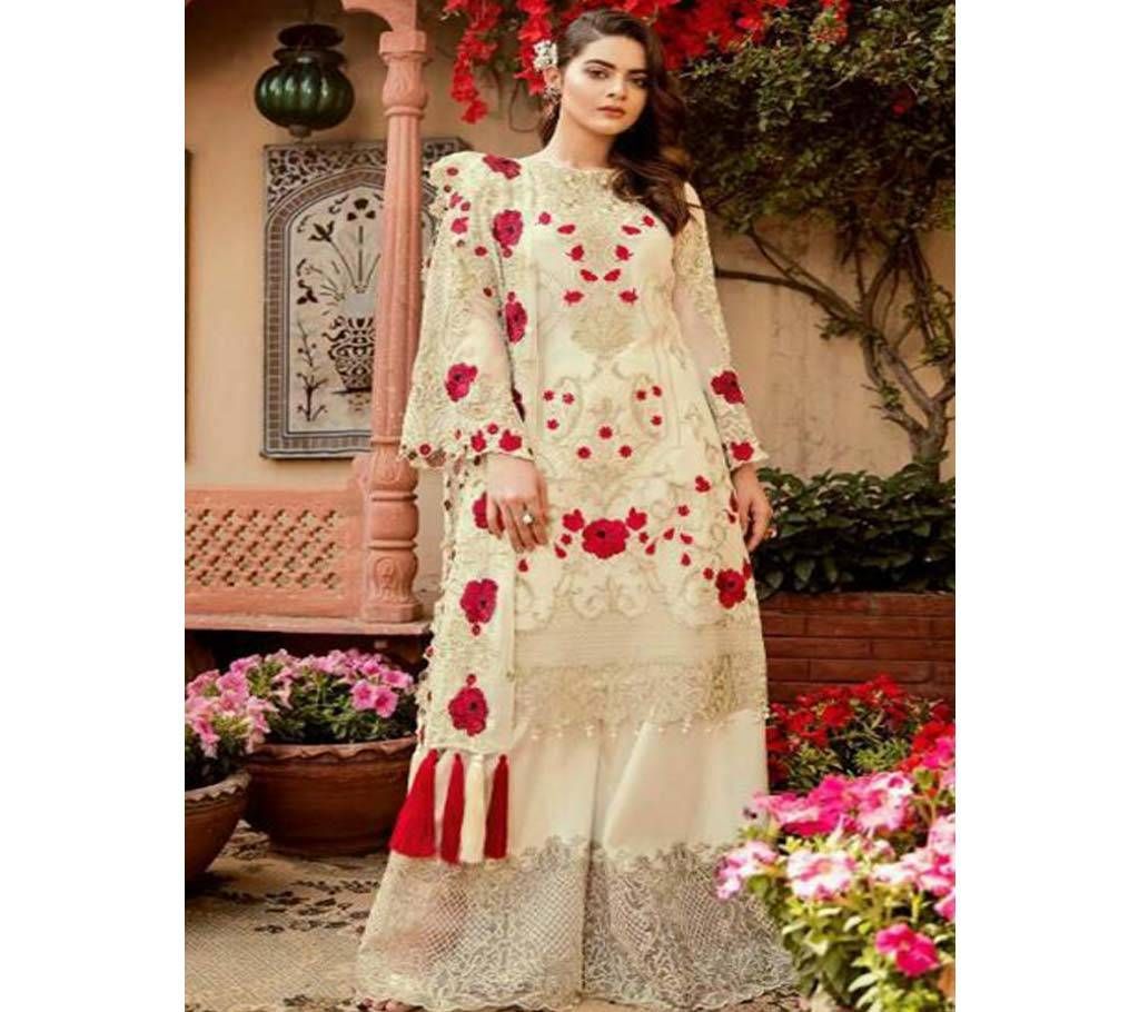 Deepsy Imorzia VOL 10 800 505 cream Georgette Unstitched Three Piece Copy