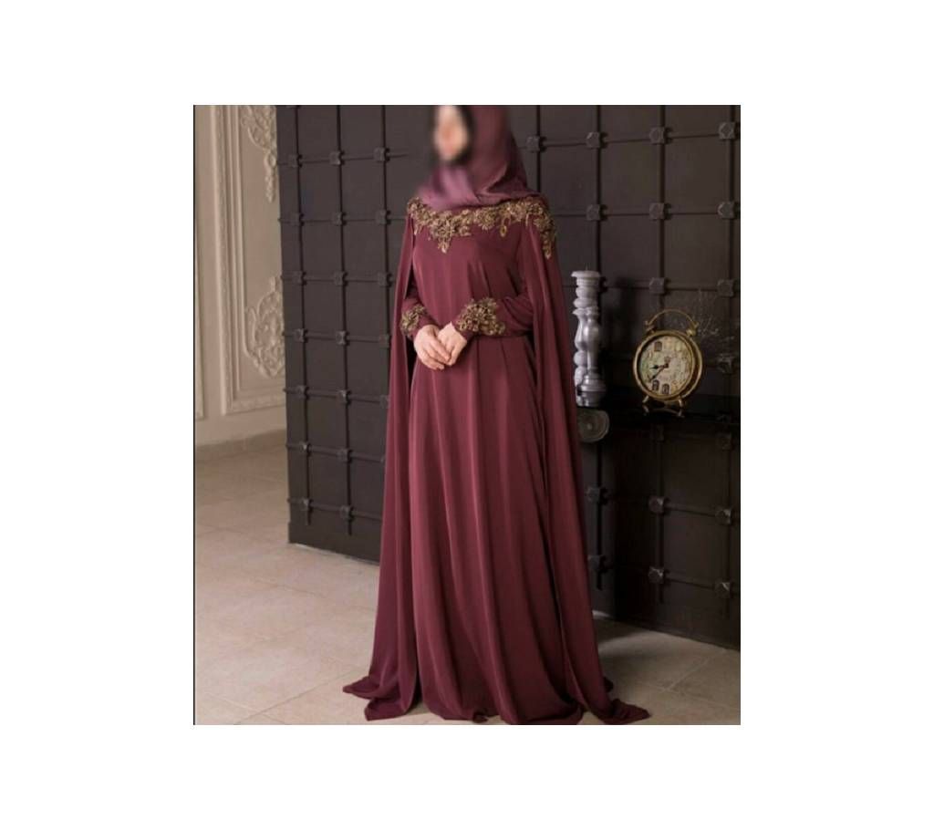 Maroon Alex/Georgette  Borka For Women