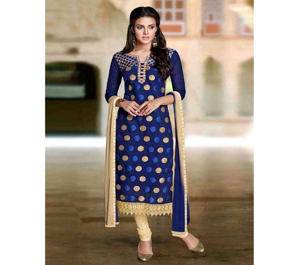Unstiched block printed cotton replica salwar kameez seblock-8041