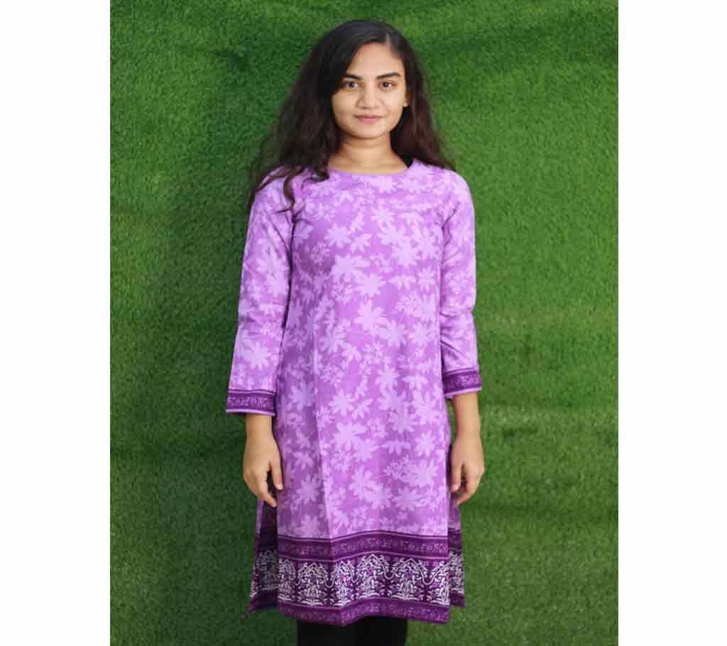 Lavender 1Pc Kurti For Women 