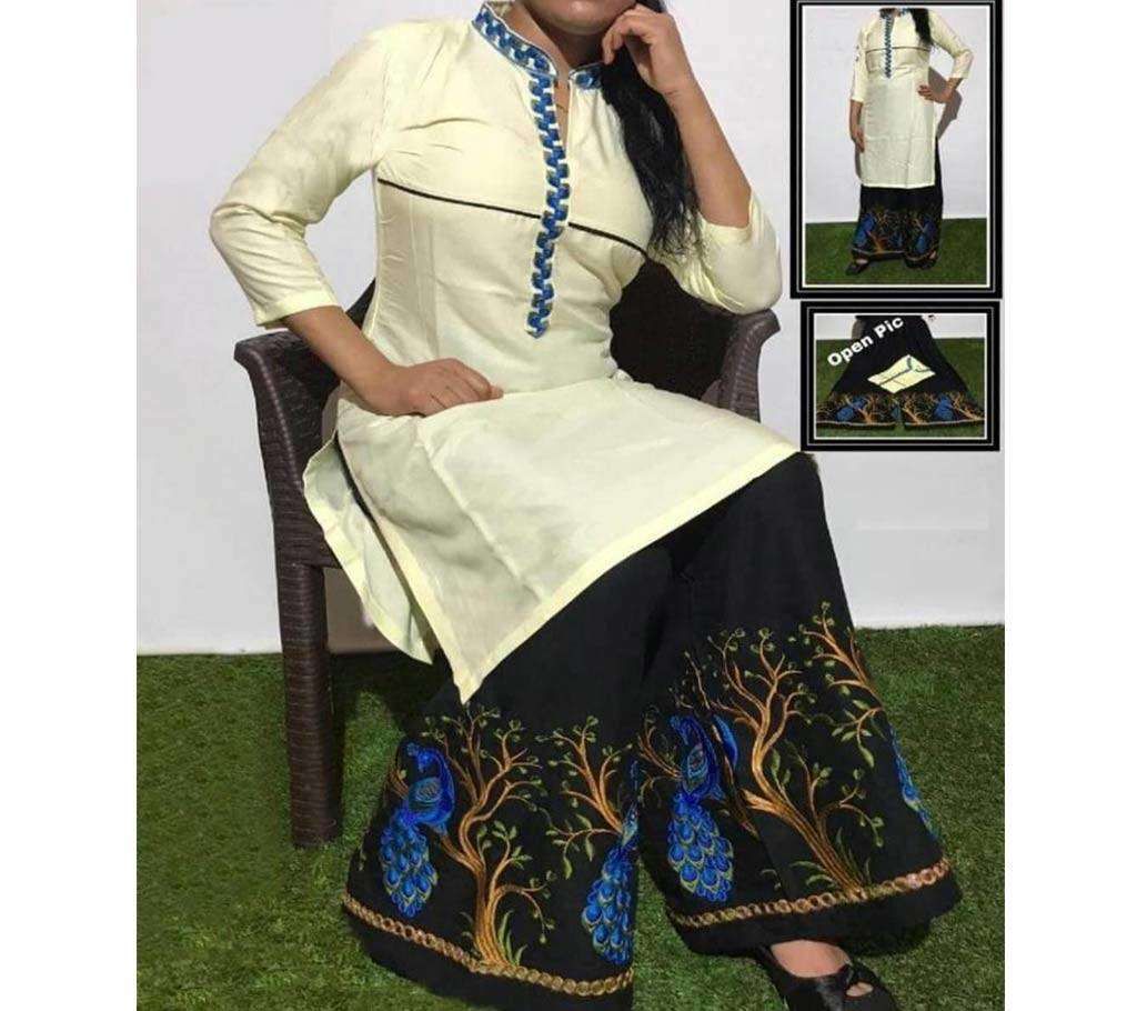 Linen Kurti and palazzo