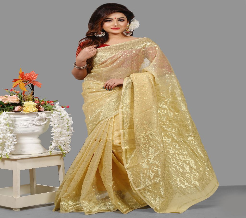 Silk Jamdani Saree  bois-305