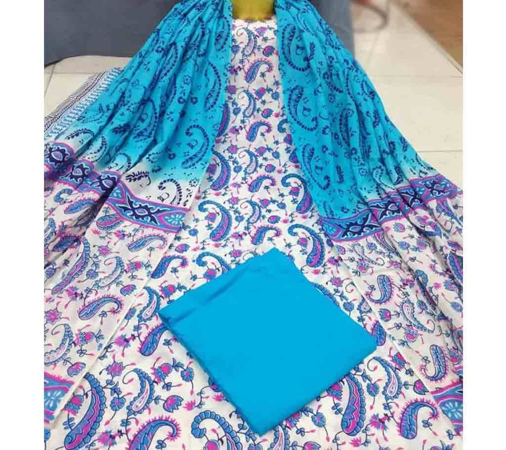 Unstitched Joypuri Cotton 3Pcs JCS209
