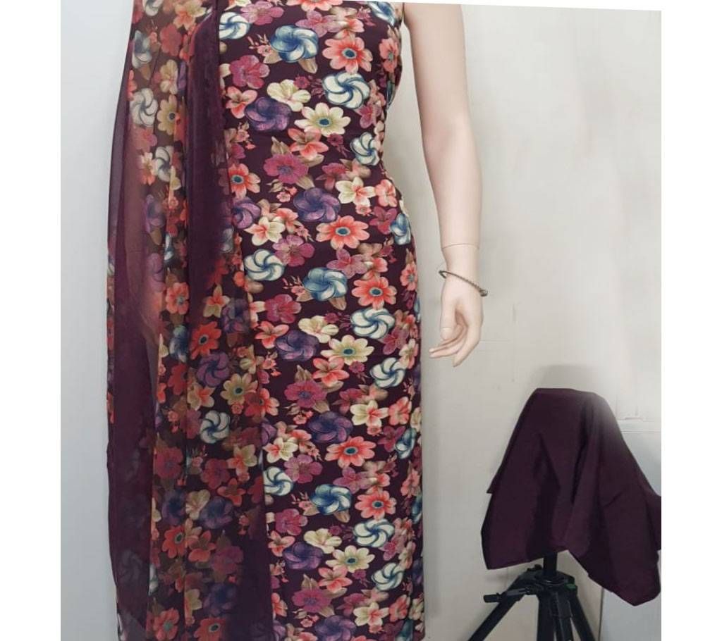 Unstitch Rishika Silk Salwar Kameez For Women - Multicolor