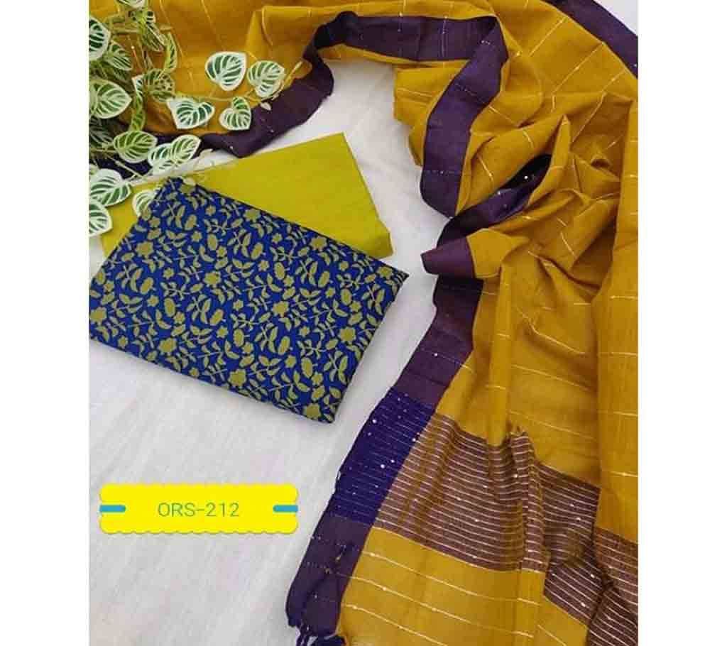 Homemade Tat Original Cotton Multi Color Deshi Shalwar Kameez-93