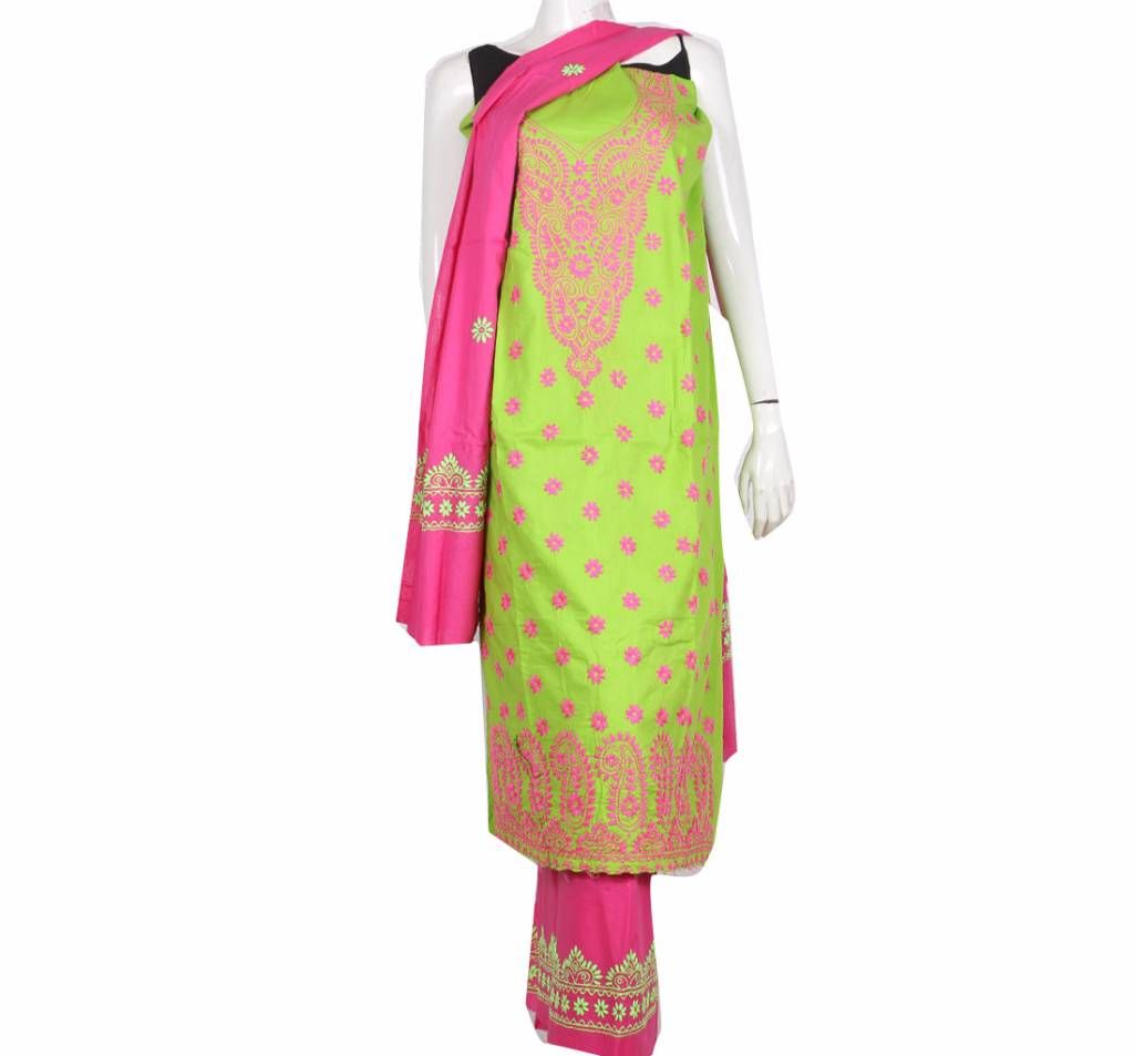 Un stitched cotton hand work salwar kammez 