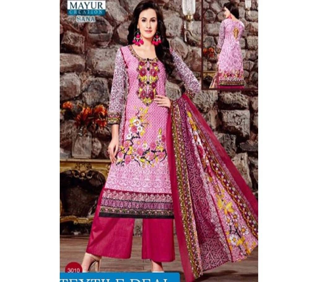 Sana Pakistani Unstitched Cotton Three Piece (310)