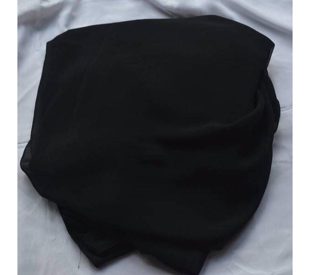 Indian Weightless Georgette - 1 Yard (Black)
