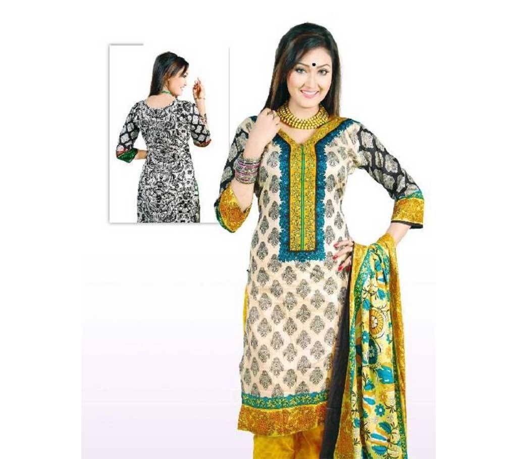 Unstitched Printed Three Piece