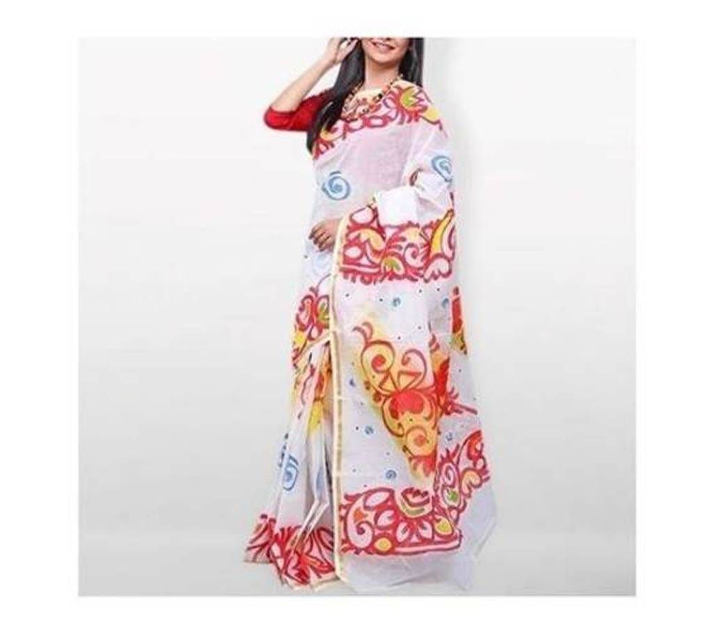 Printed Cotton Kota Handprint Saree