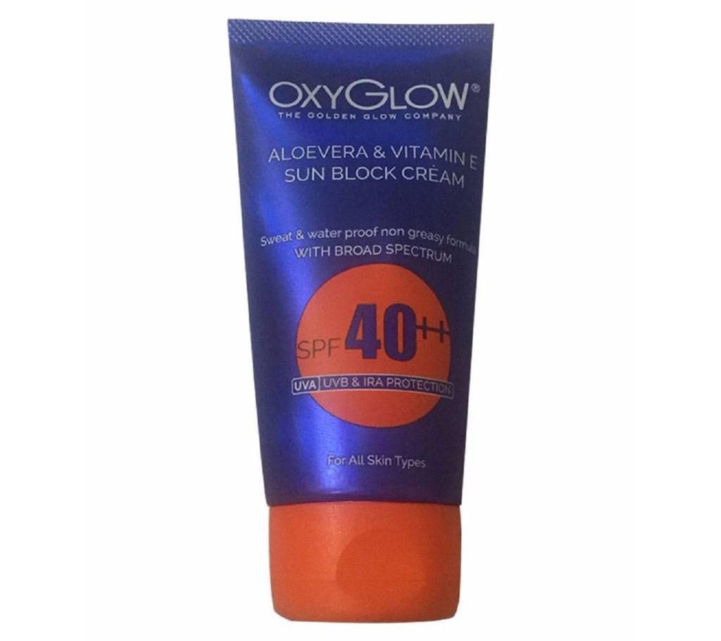 Oxyglow Aloevera & vitamin E Sun block cream India 