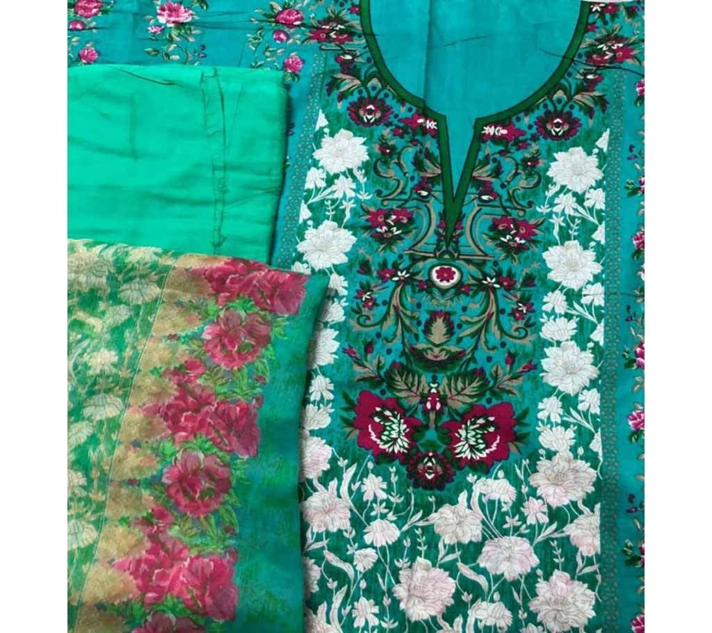 Unstitched Pakistani Three Piece