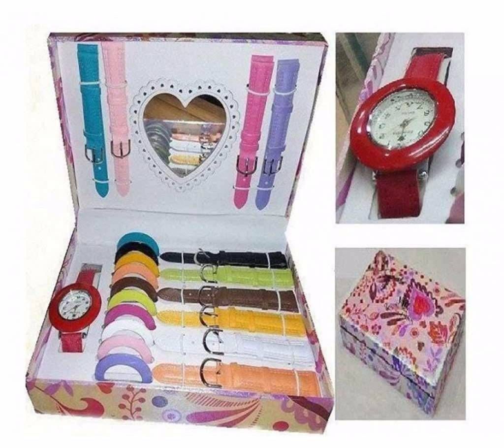 11 in 1 dial changeable ladies watch