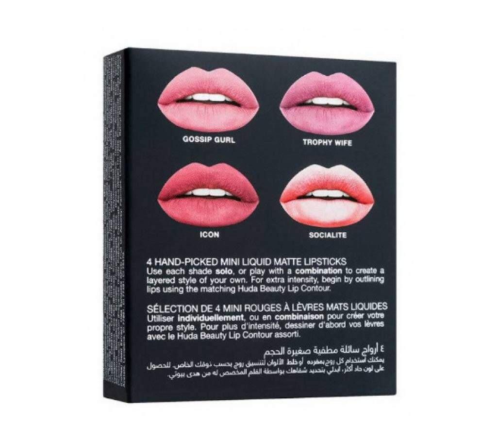 Huda beauty pink edition 4pcs Lipstick Dubai