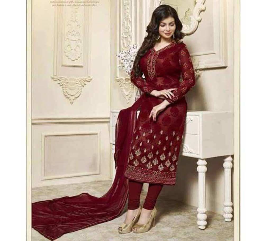 Lavina Latest Collection Semistitched Embroidery Georgette Three pcs 