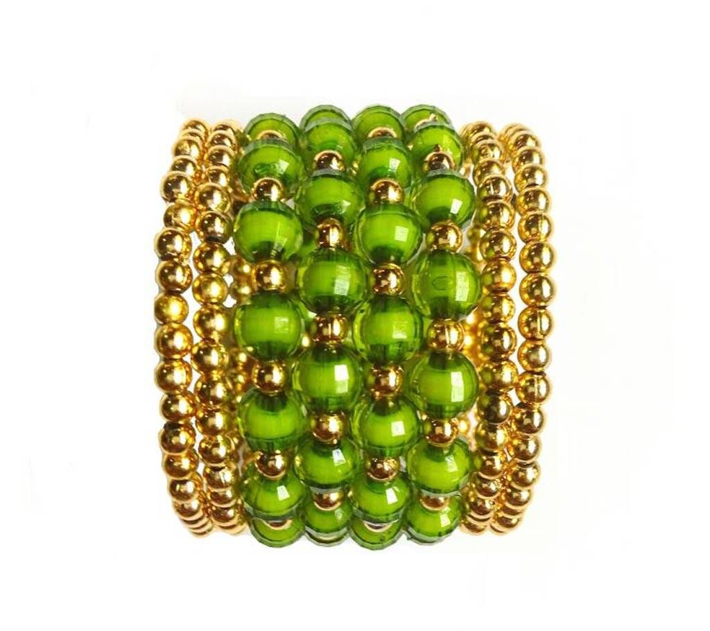 Dual Beads Green Bangles