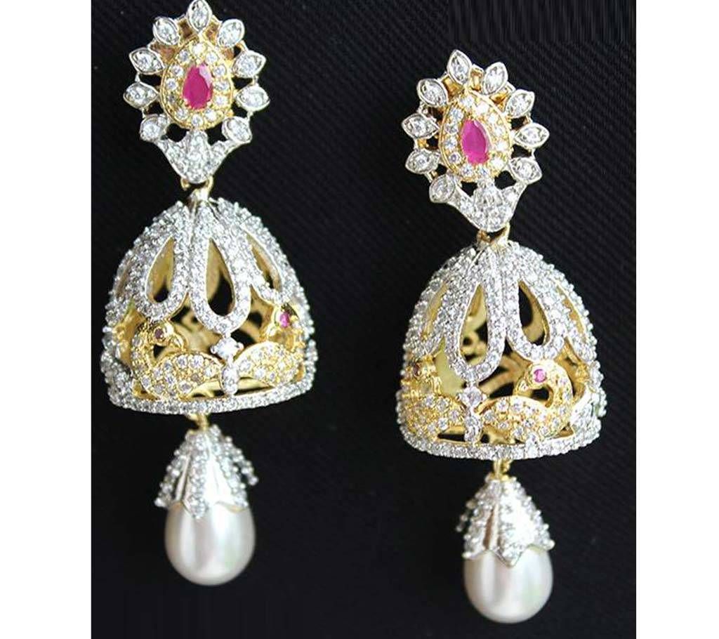 Diamond Cut Jhumka Style Ear Ring-310
