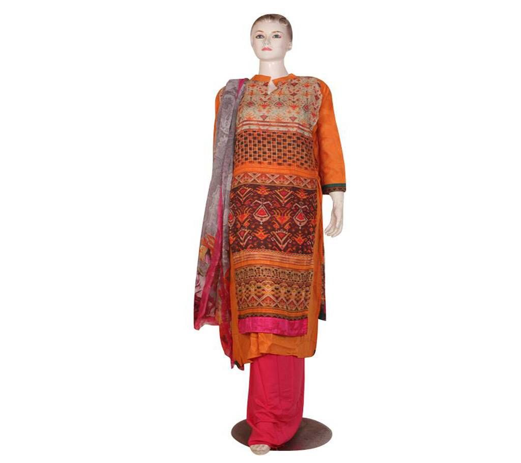 Semi-Stitched Cotton 2 Part Digital Print 3 pcs