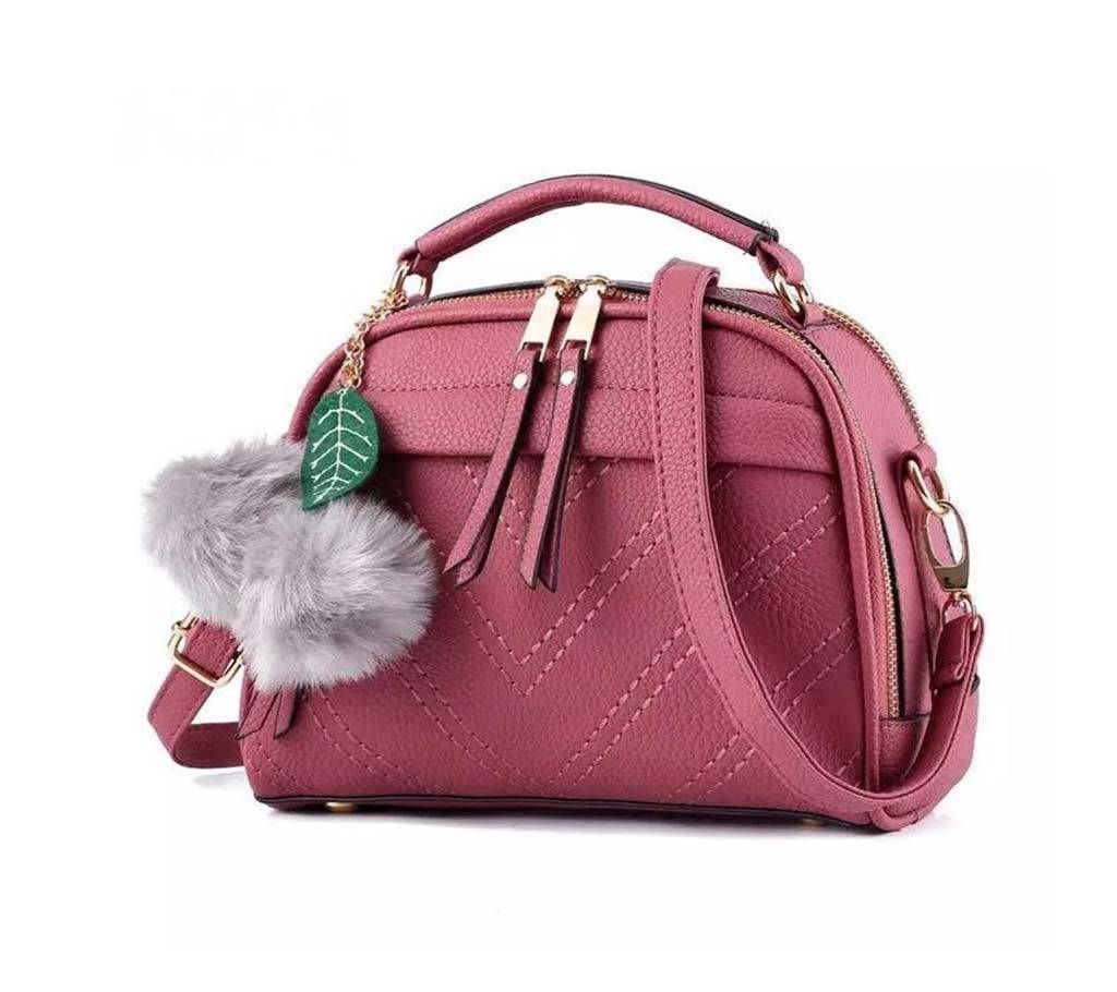 Korean version of the new handbag hand-held simple fashion shoulder bag (1829 Pink)