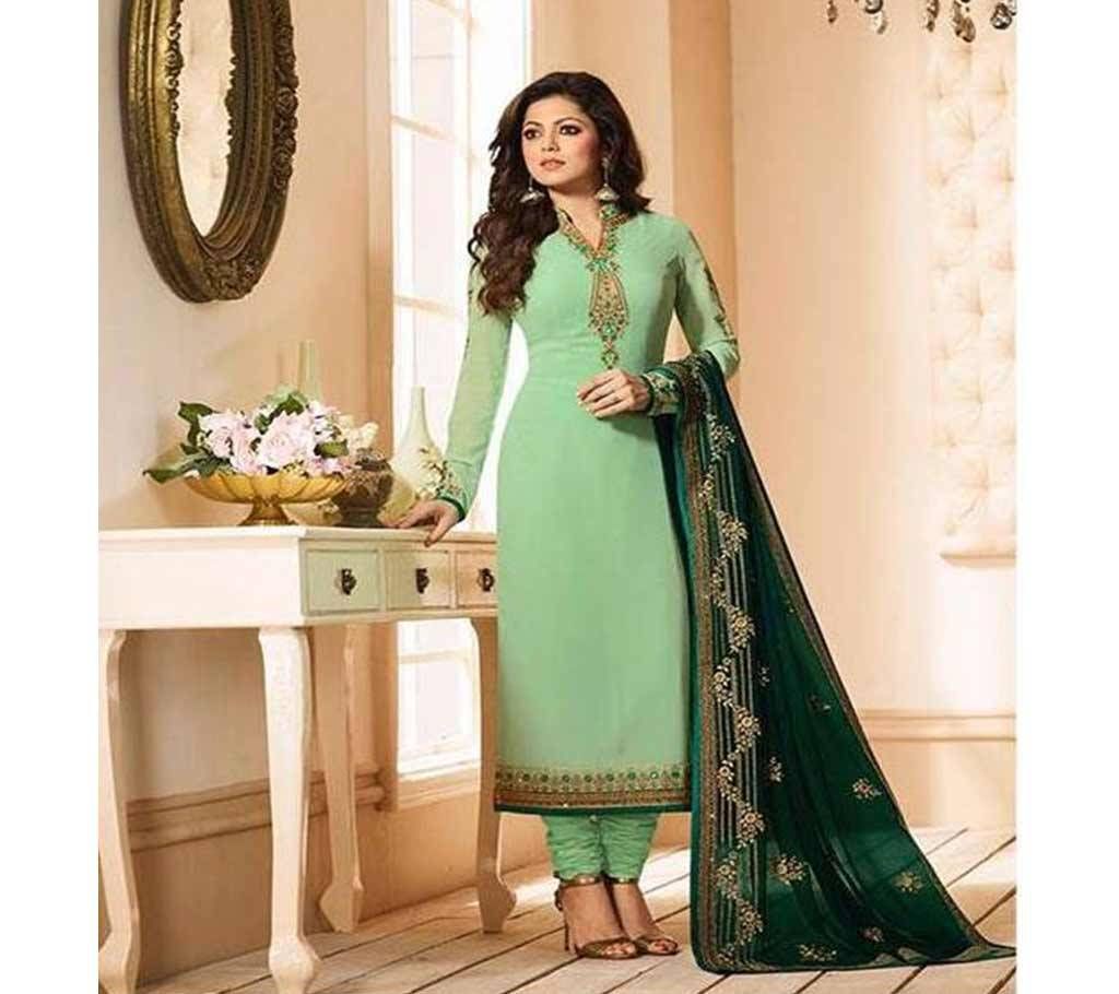 Light Green Georgette Un-Stitched Salwar Kameez for Women (Copy)