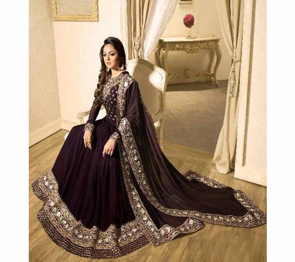 Unstitched (copy) Gorgeous Embroidery Georgette Anarkoli Dress Nitya 1703