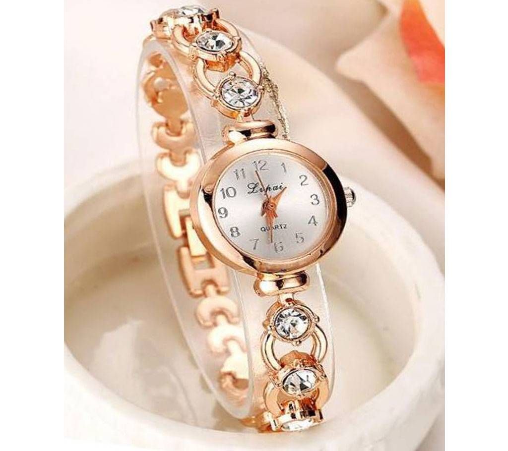 Gold Women Bracelet Watch Quartz