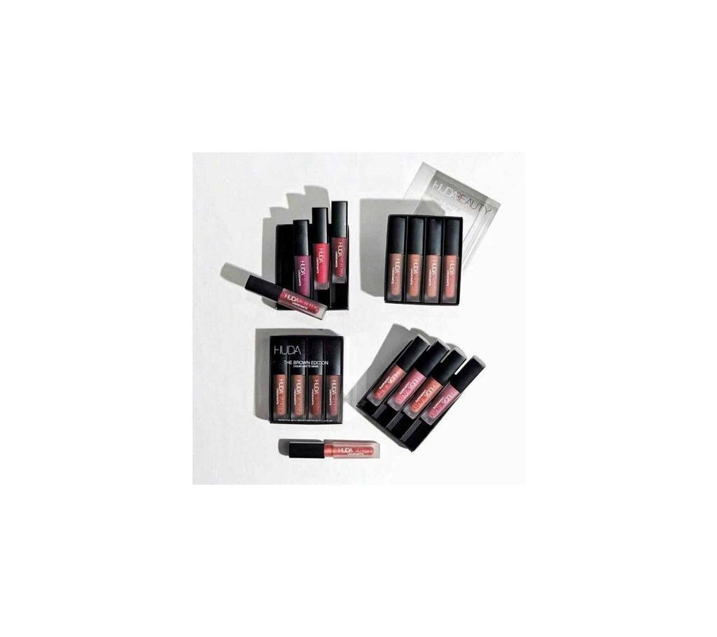 Huda Beauty Liquid Lipstick 100% matte smooth finishing country of origin : Malaysia.